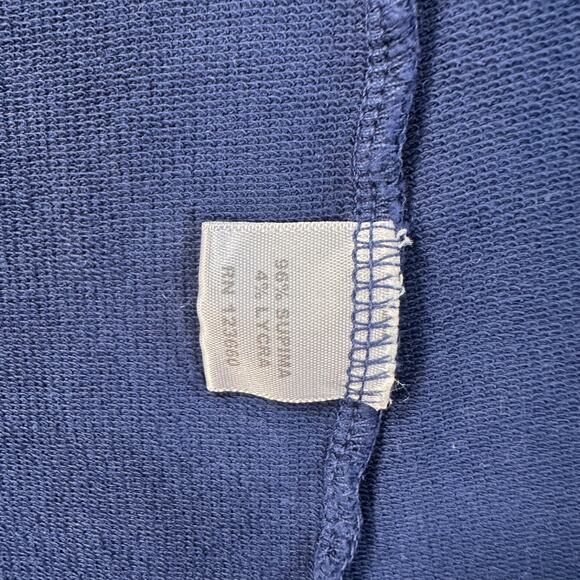 Splits Fifty Nine Open Front Drape Cardigan Top Women's Small Navy Blue Terry - Picture 8 of 10